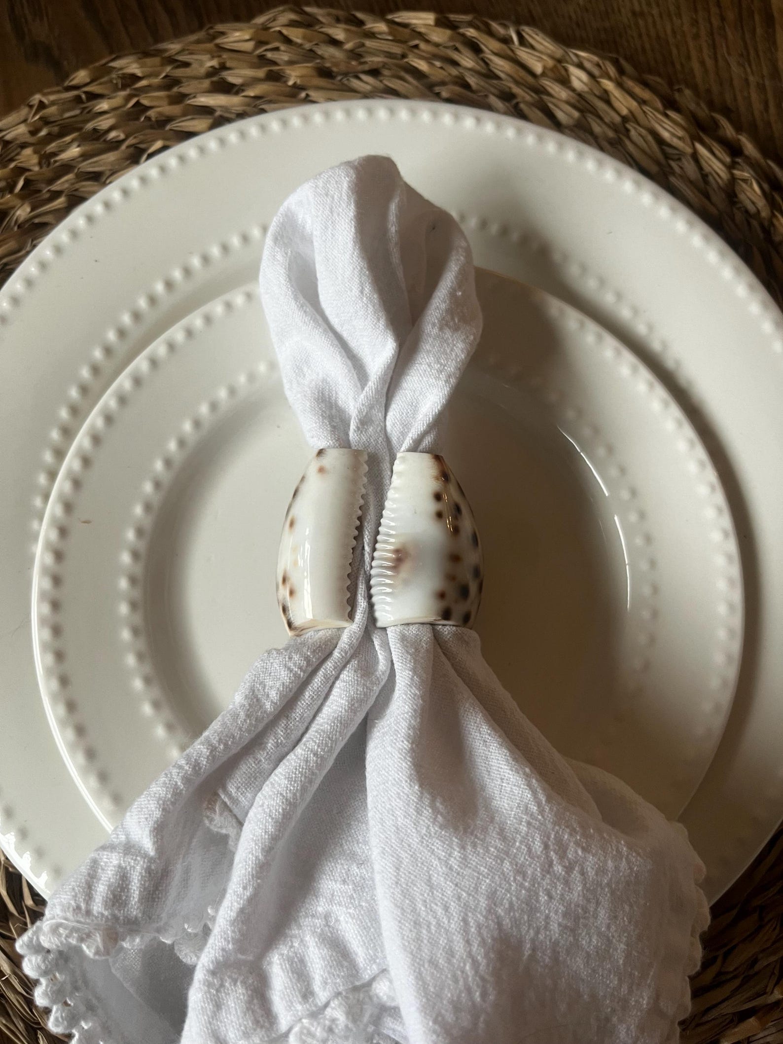 Tiger Cowrie Shell Napkin Rings. Each Napkin Ring is 10. - Etsy