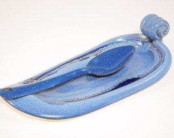 Pottery Spoonrest, Crafted by Hand