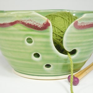 Knitting Bowl, Stoneware, Handmade image 2