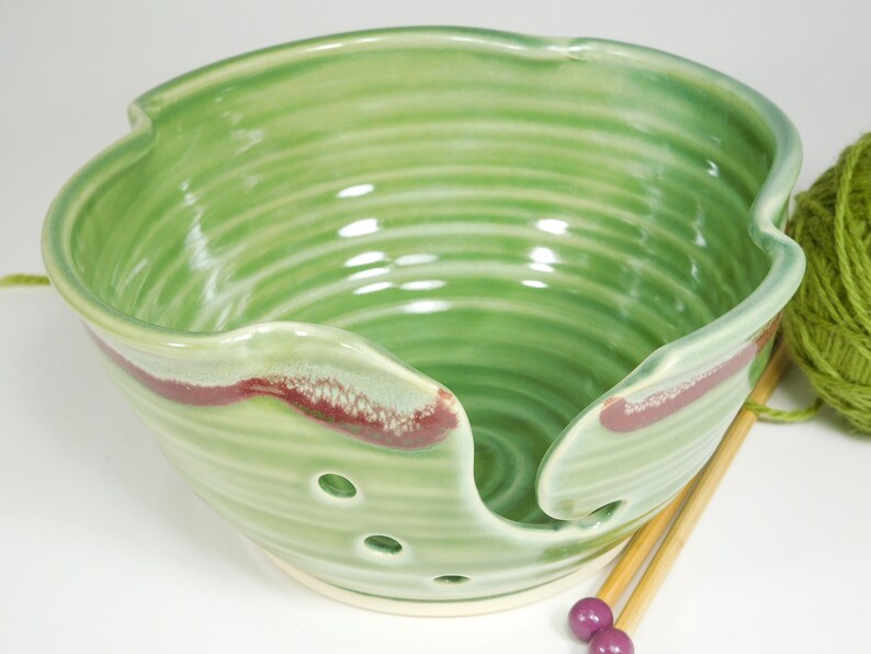 Knitting Bowl, Stoneware, Handmade image 4
