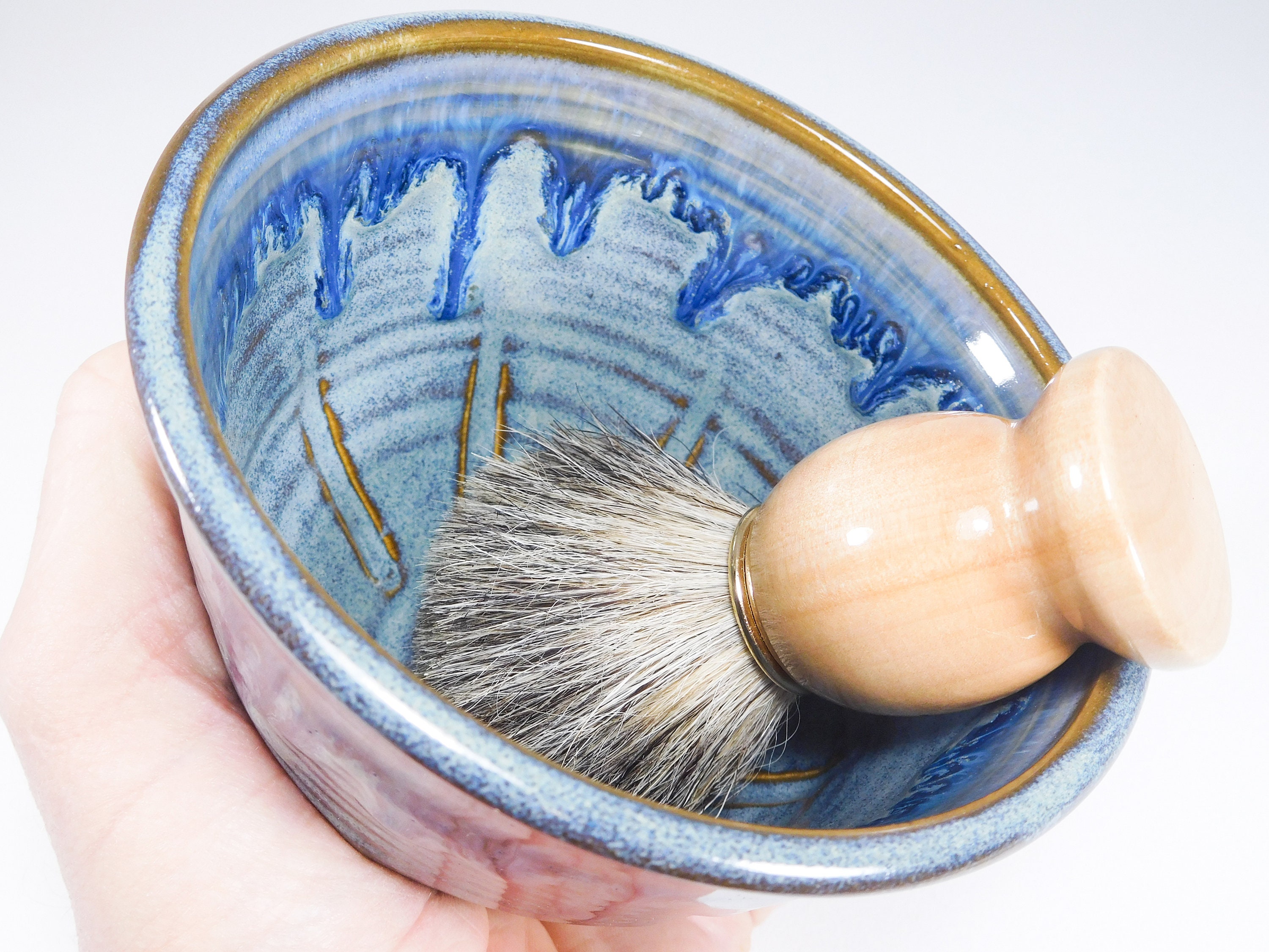 Ceramic Shaving Bowl Extra Deep Traditional Handmade Etsy