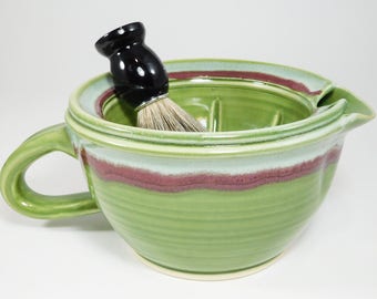 Shave Scuttle, Large, Stoneware, Handmade