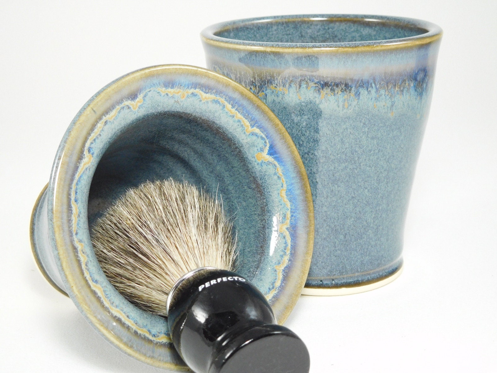 Shaving Brush Scuttle for Warm Face Lathering Classic Etsy