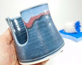 Sink Sponge Caddy, Ceramic, Traditional, Handmade
