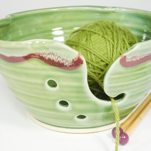 Knitting Bowl, Stoneware, Handmade image 3