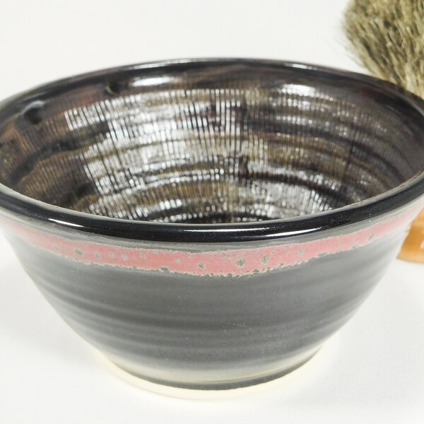 Ceramic Shaving Lather Bowl Suribachi Style, Classic