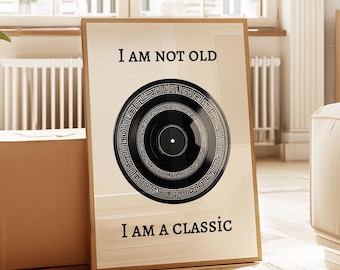Retro Vinyl Record Player Art Print: Music Lover Decor (Digital Download)