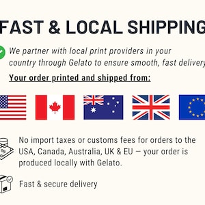 Fast & local shipping information