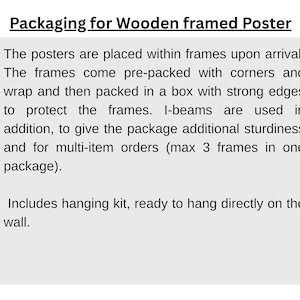 Infographic about how to packaging for wooden framed poster