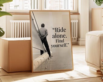 Poster voilier noir et blanc : impression éditoriale de mode nautique (téléchargement numérique)