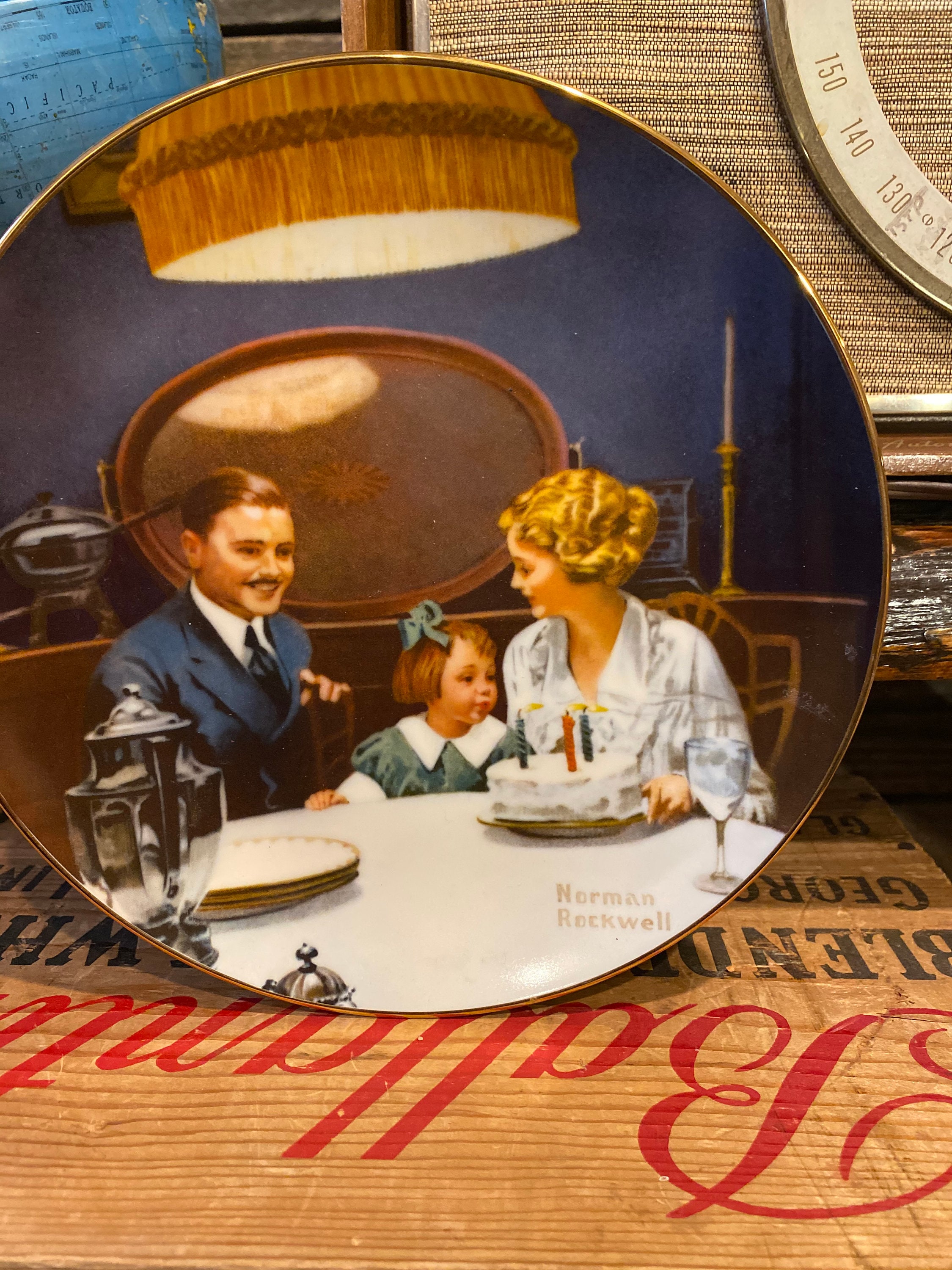 Norman Rockwell birthday Wish Collector Plate | Etsy