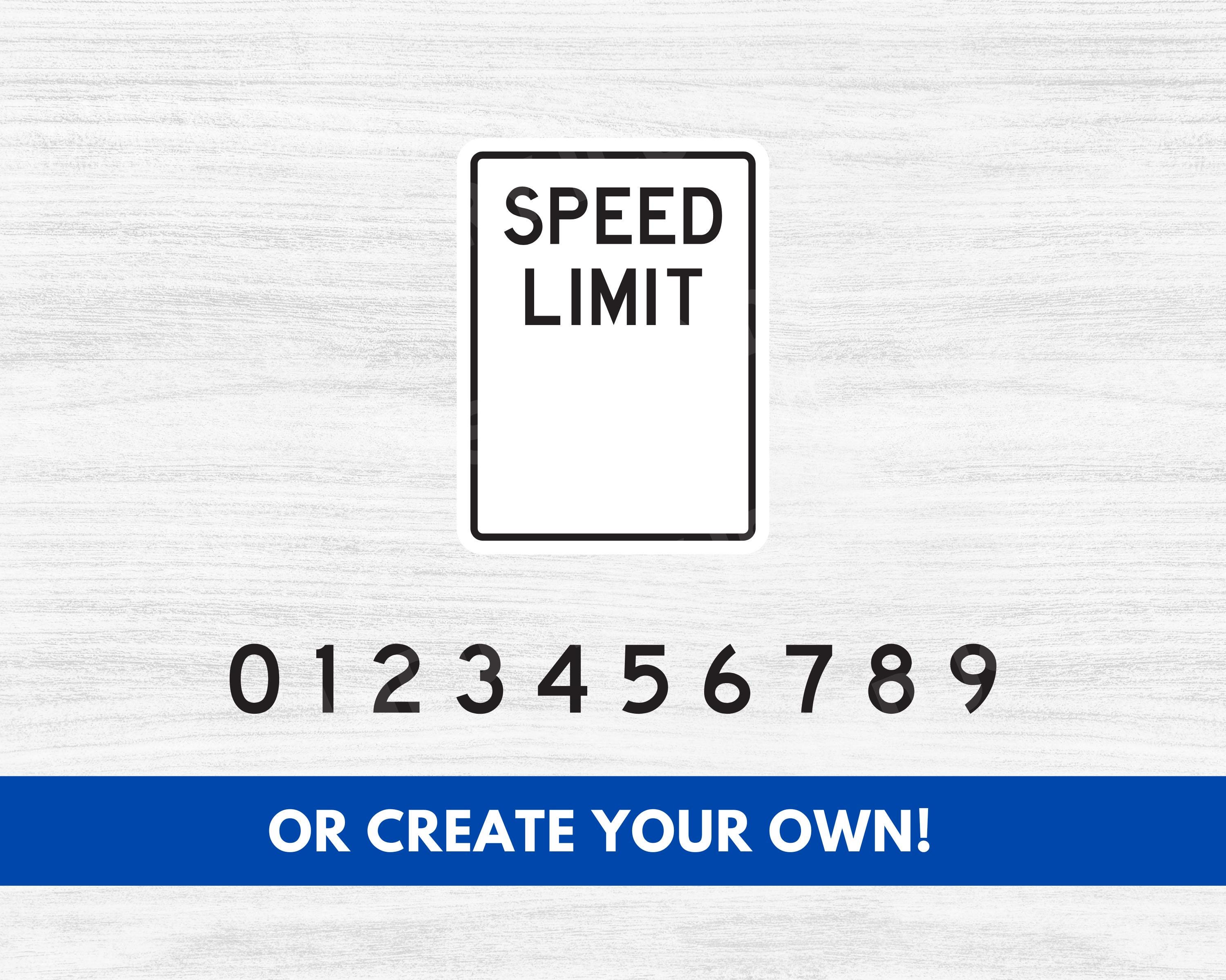 Speed Limit Signs Vector, Speed Limit Sign Clip Art, Road Sign Cut File ...