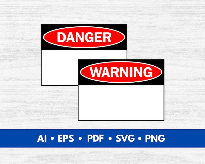 Danger Warning Sign Blank, Danger Warning Sign Cut File, Danger Sign ...