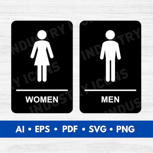 Men and Women Restroom Sign - Etsy