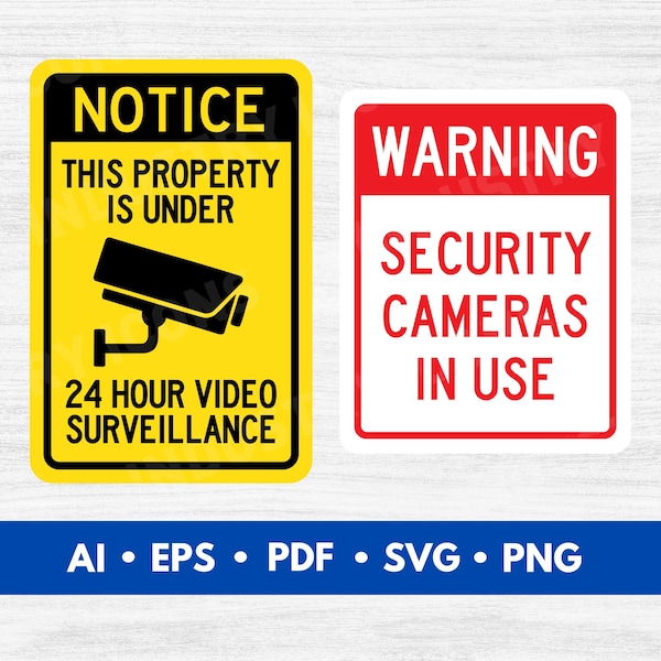 Warning Security Camera Signs - Etsy