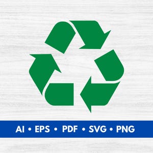 Recycling Symbol Vector, Recycling Symbol Cut File, Recycling Symbol Clip Art, Recycling Symbol Silhouette  - Digital Download