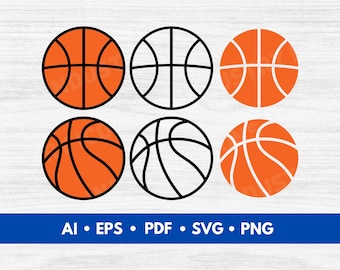 Basketvektor, basket SVG, basketklippfil, basketsilhuetter, sportdesignfil - digital nedladdning