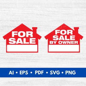 Haus zum Verkauf Schilder Vektor, zum Verkauf Schilder geschnitten Datei, zu verkaufen vom Eigentümer Schild druckbare, Yard Schilder - digitaler Download