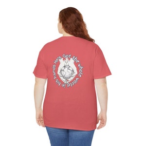 Whole World In His Hands Tee Jesus Tee Christian Shirt God Apparel Bible Apparel Plus Sizes Unisex Heavy Cotton Tee