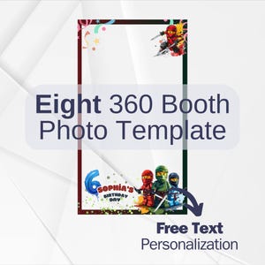Eight birthday 360 Booth Photo Template, Masquerade 360 Video Booth Overlay, 360 Video Template, 360 Spiner Overlay,360 photo booth overlay