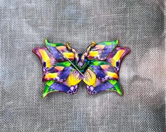 Imán para sujetar agujas con forma de mariposa, diseño de flor de fantasía, arcilla polimérica, para punto de cruz, regalo