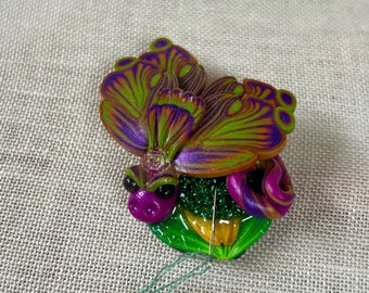 Imán para punto de cruz con diseño de dragón, regalo para amantes de la costura.