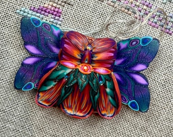 Fairy Dress Needle Minder Summer Sunset Polymer Clay Magnet Cross Stitch Gift