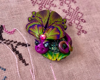 Imán para punto de cruz con diseño de dragón, regalo para amantes de la costura.
