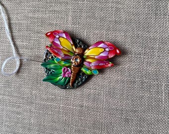 Dragonfly Spring Needle Minder Polymer Clay Summer Magnet Cross Stitch Accessories Gifts