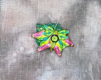 Imán para sujetar agujas con forma de mariposa, polilla, flor y arcilla polimérica, para punto de cruz.