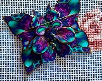 Butterfly Needle Minder Polymer Clay Magnet Cross Stitch Accessories Gifts