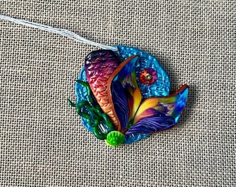 Mermaid Tail Needle Minder Polymer Clay Sea Summer Magnet Cross Stitch