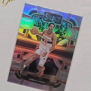 Jordan Poole 2023-24 Panini Select Concourse Basketball - Carte à collectionner n° 18 - Washington Wizards - Prizm Parallel