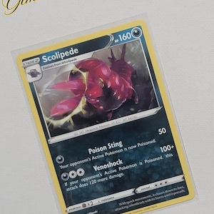 Tarjeta coleccionable de Pokémon Scolipede n.º 107/198: reinado escalofriante, etapa 2, casi impecable