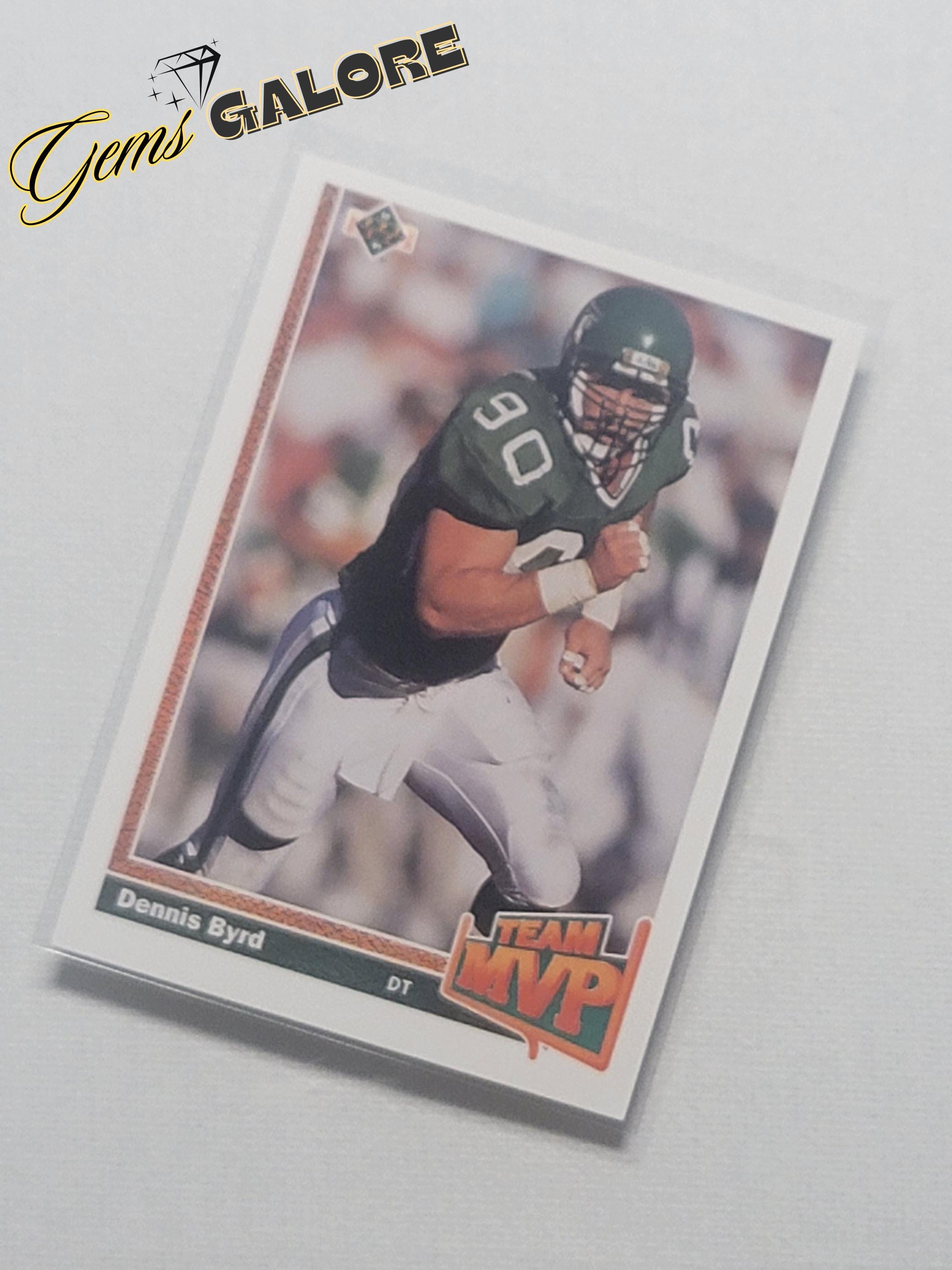 Dennis Byrd Team MVP Football Trading Card Iconic New York Jets Defensive Tackle Mint Condition