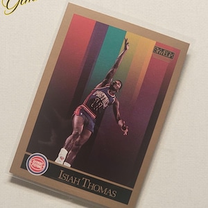 1990 Isiah Thomas SkyBox Inaugural Edition Basketball Trading Cards - Detroit Pistons Legend #93 - Objets de collection vintage
