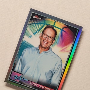 Carte à collectionner NBA Kurt Rambis Topps Finest Refrator 2021 - Iconic Los Angeles Lakers Legend #22 - Rare collection à l'état neuf