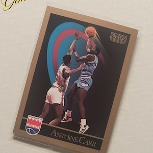 1990 SkyBox Inaugural Edition Antoine Carr Basketball Trading Card #244 - Sacramento Kings - Rare vintage collection état neuf