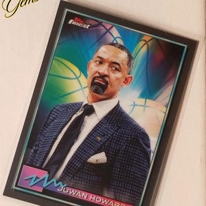 Carte à collectionner #37 Juwan Howard Topps Finest NBA 2021 - Authentique légende des Fab Five - objet de collection rare