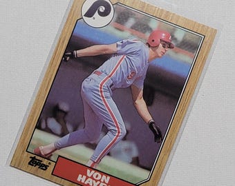 Von Hayes 1987 Topps Baseball Trading Card #666 - Philadelphia Phillies - Quasi perfetta, condizioni perfette