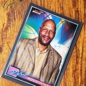 1996-97 Ron Harper Topps Finest NBA Trading Card #24 - Authentique souvenirs des Chicago Bulls - Rare Sports de collection à l'état neuf
