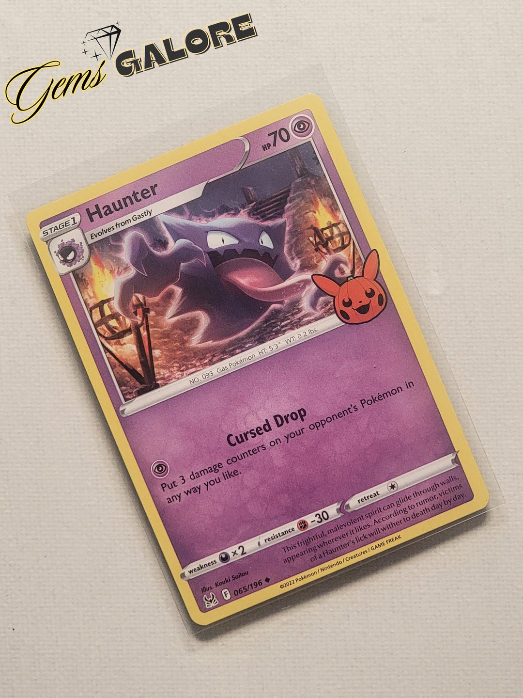2022 Haunter Trick or Trade Pokmon Card #065/196 - Cursed Drop Attack -  Mint Condition - Etsy