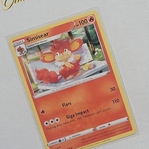 Tarjeta coleccionable de Pokémon Simisear n.º 027/189: Darkness Ablaze, fase 1, casi impecable