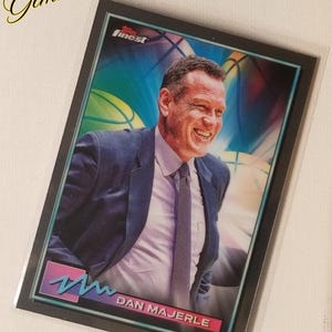 Carte à collectionner Dan Majerle Topps Finest NBA 2021 - Phoenix Suns Legend - Rare collection à l'état neuf