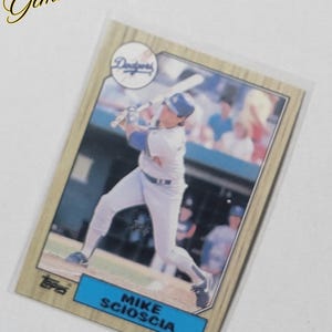 Carte de baseball n° 144 de Mike Scioscia Topps - Dodgers de Los Angeles - Presque neuf, État neuf