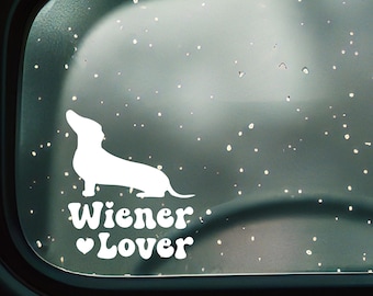 Wiener Lover Decal – Funny Dachshund Vinyl Car Sticker for Dog Lovers