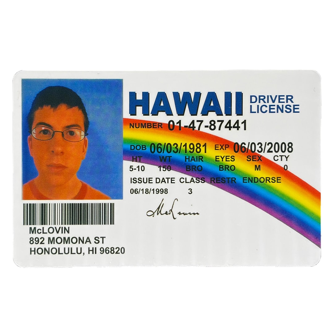 SuperM テン IDカード Mclovin ID Card | Novelty Card | 86x54mm (standard ID Size) | Gift