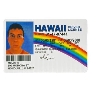 McLovin ID Card | Novelty Card | 86x54mm (Standard ID Size) | Gift for Superbad Fans | Ultra Sharp Sublimation Printing