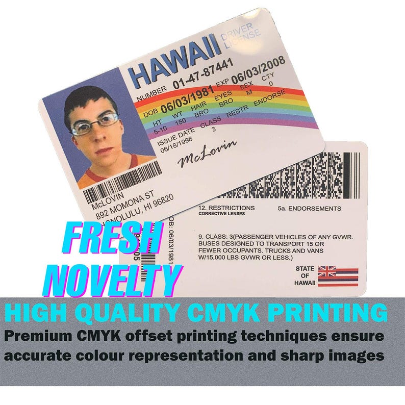 Mclovin ID Card - Etsy UK