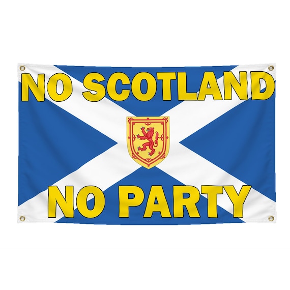 No Scotland No Party Flag 3x5ft | Scotland World Cup 2026 | Premium 100D Polyester with Sublimation Printing |Brass Grommets | Football Gift